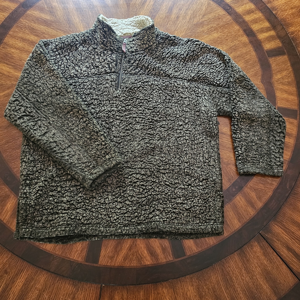 Men's XL Textured Zip-Up Carbon2Cobalt Sweater - Black and White